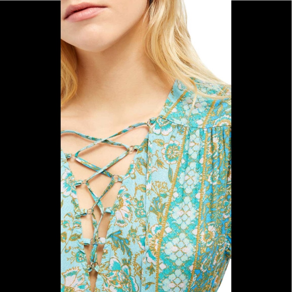 Free People Hanalei Bay Lace-up Midi Dress - Picture 2 of 12